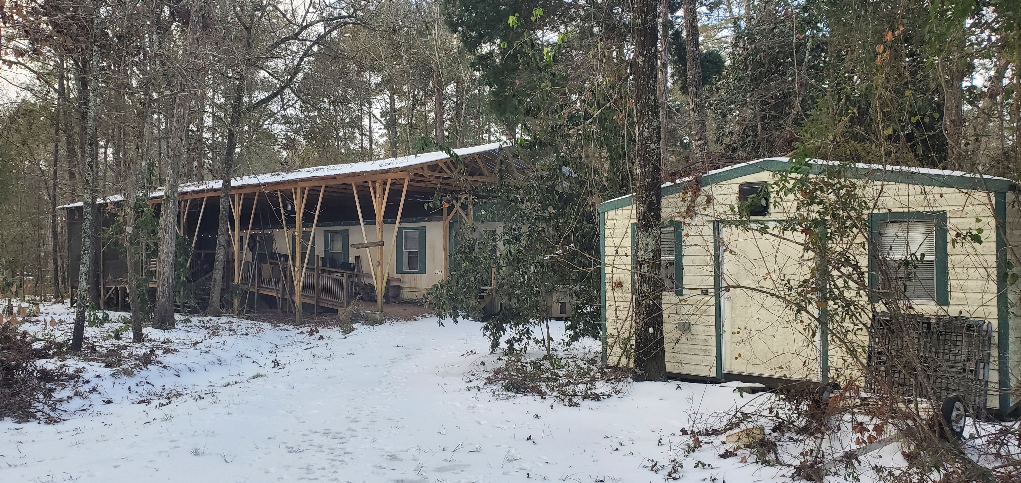 Toolshed and house