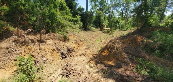 Backhoe digging