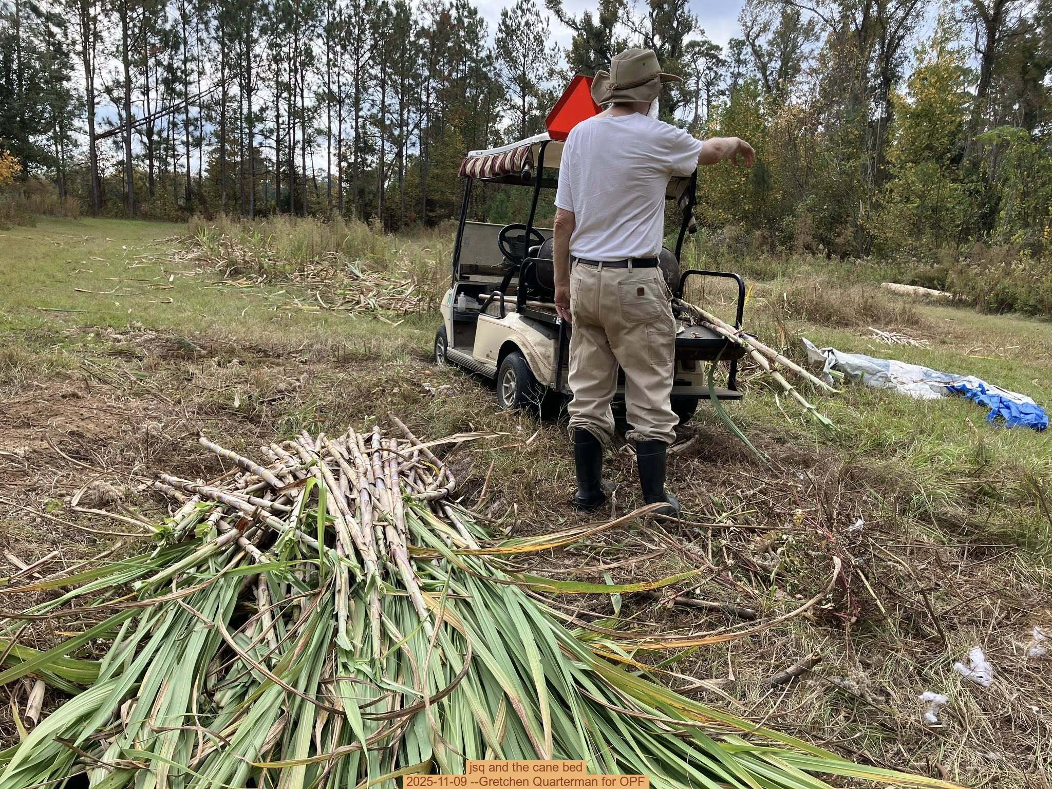 jsq and the cane bed, 2025-11-09 --Gretchen Quarterman for OPF