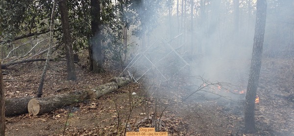 Dog pen, 2026-01-06, 5-acre prescribed burn --jsq for OPF