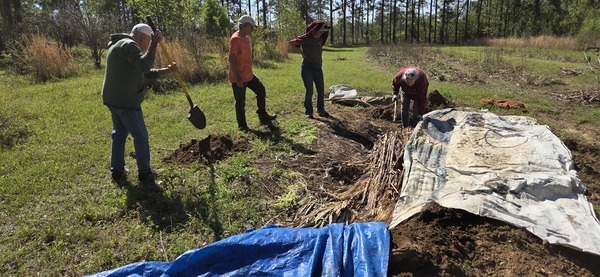 [Anna's father, Bob Gronko, Anna Stange, Gretchen Quarterman, sugar cane]