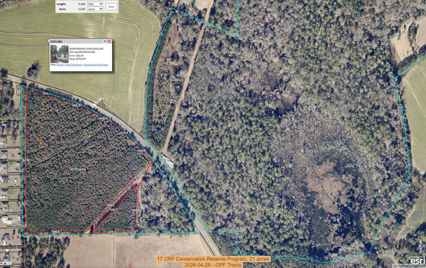 17 CRP Conservation Reserve Program, 21 acres, 2026-04-29 --OPF Tracts
