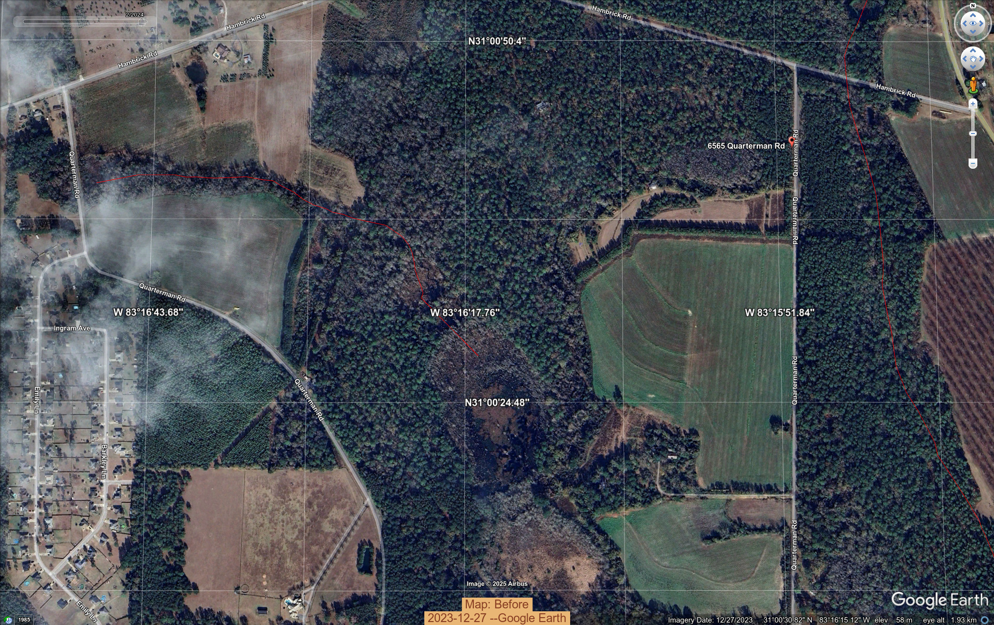 Map: Before, 2023-12-27 --Google Earth