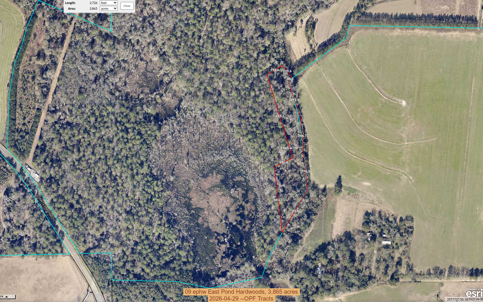 09 ephw East Pond Hardwoods, 3.865 acres, 2026-04-29 --OPF Tracts